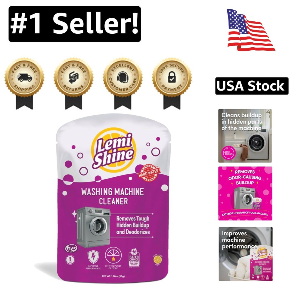 EPA Certified Biodegradable Washing Machine Cleaner - 50mL Powder for Freshness