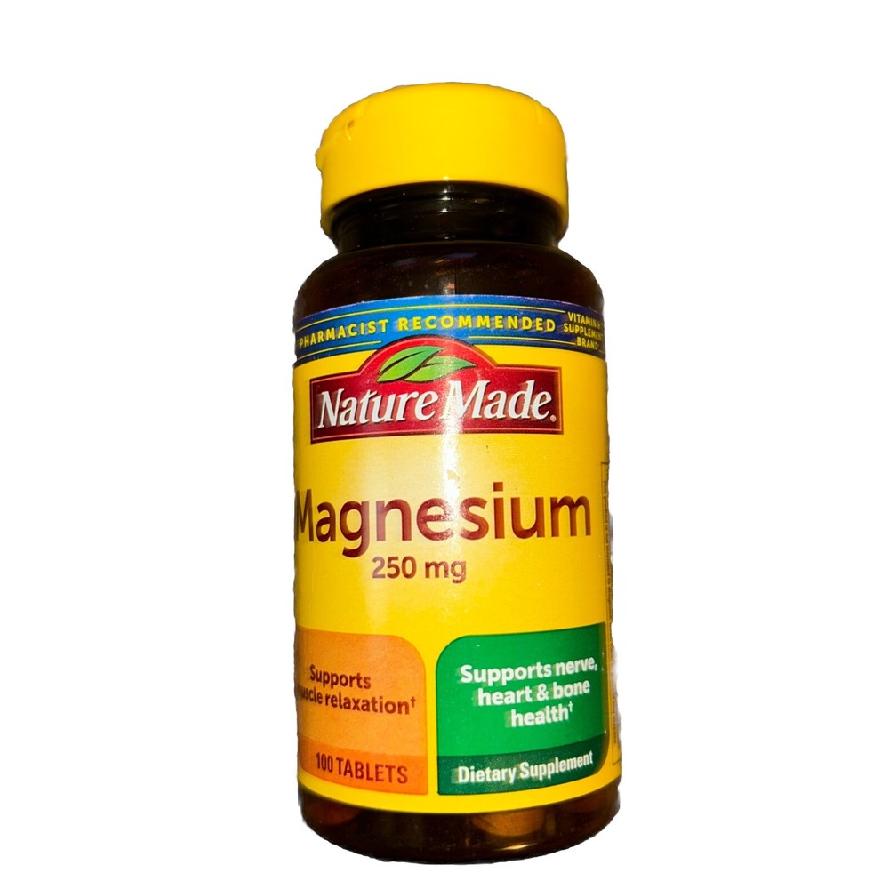 Nature Made Magnesium Oxide 250 mg Tablets, 100 Tablets