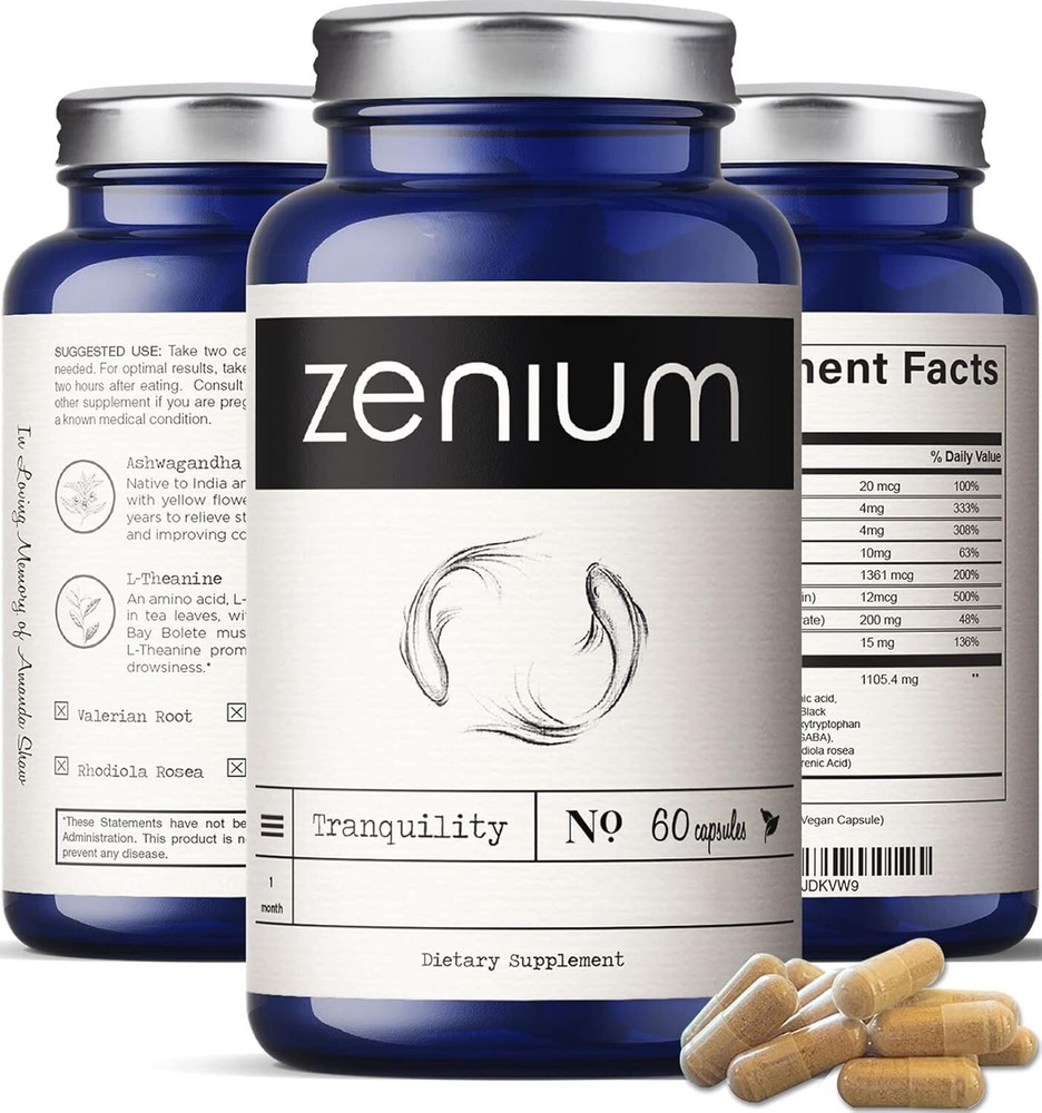 Zenium - Relieve Stress, Tension, Worry, Nervousness & Irritability, 60 Capsules