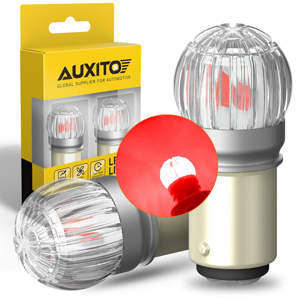 AUXITO 1157 LED Bulbs Red BAY15D Tail Brake Reverse Light Compatible with 2057 2357 7528