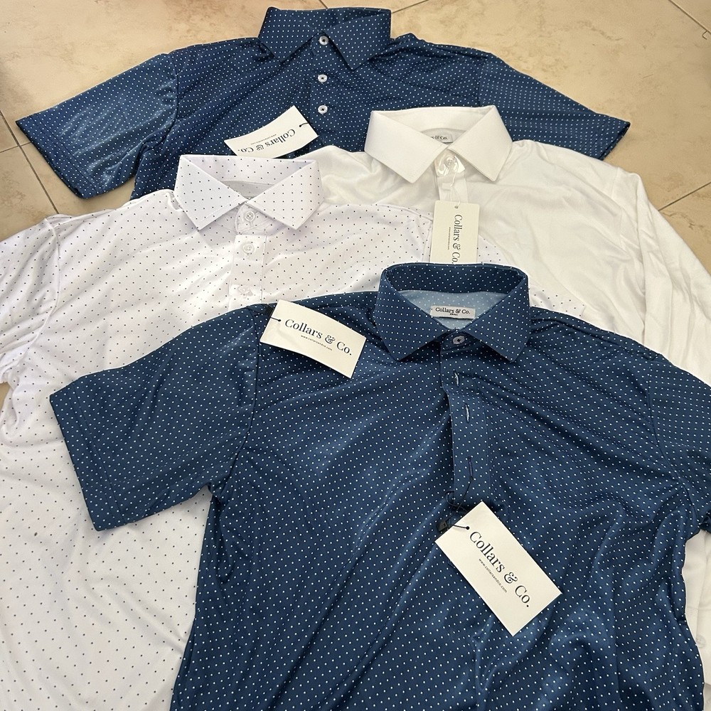Collars & Co Shirt Mens Size Small Lot of 4 Dress Collar Polo Button