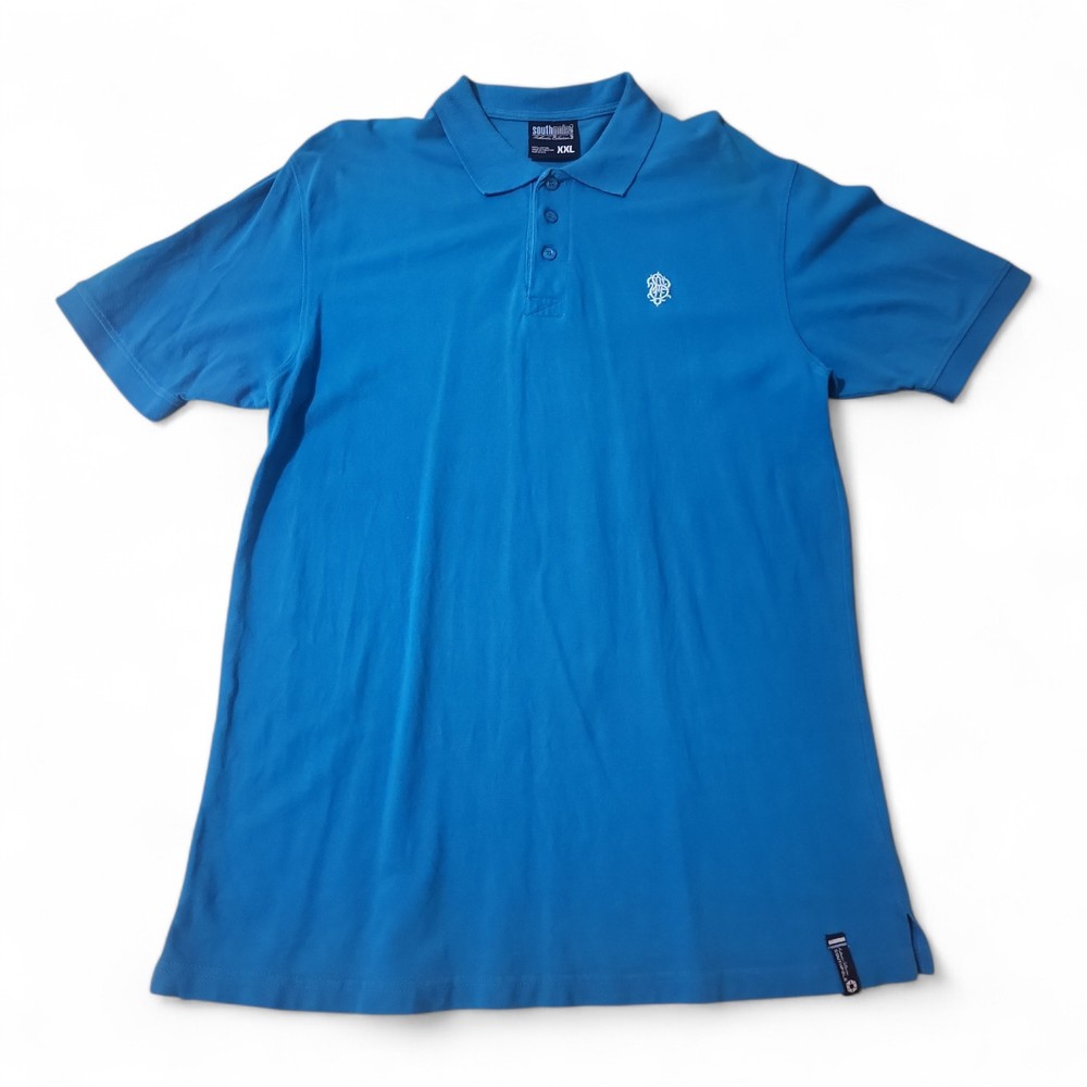 Vintage Southpole Blue Mens Short Sleeve Polo Shirt Size XXL Hip Hop Y2K EUC