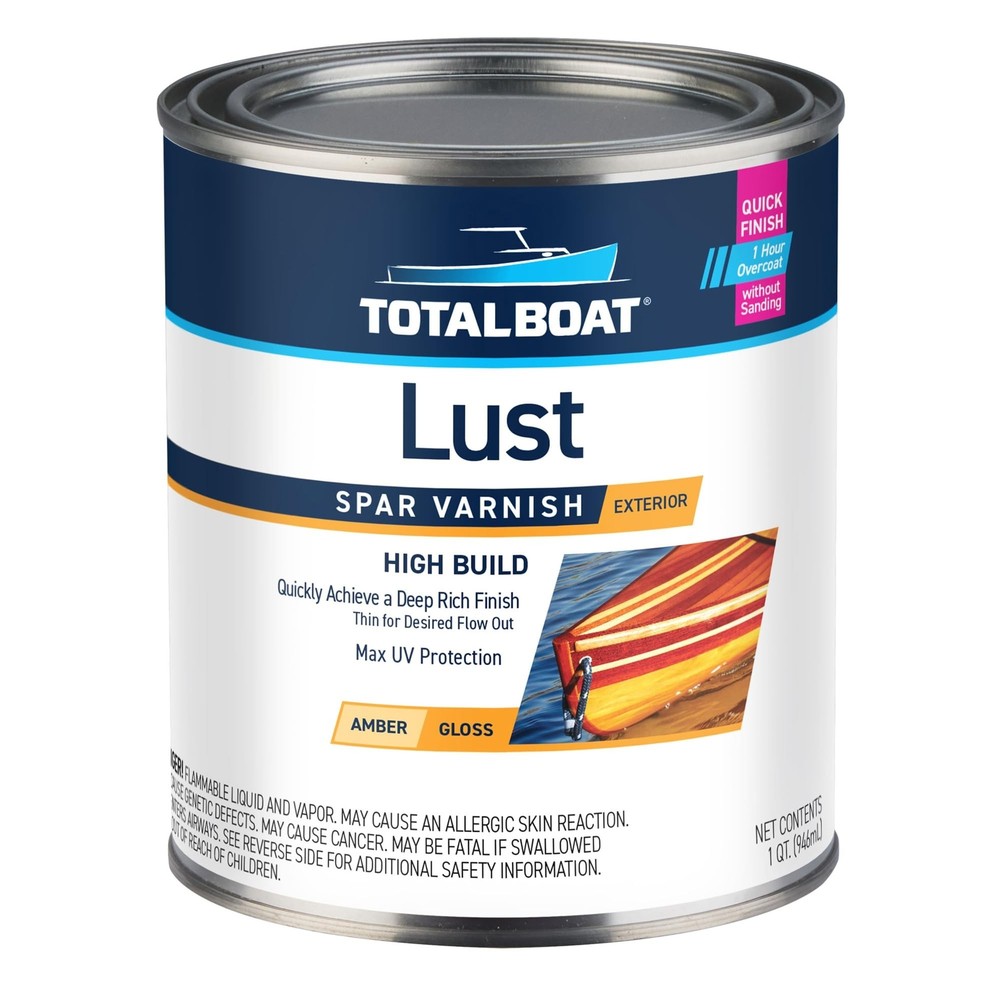 TotalBoat-482869 Lust Marine Varnish, High Gloss and Matte Finish for Wood, B...
