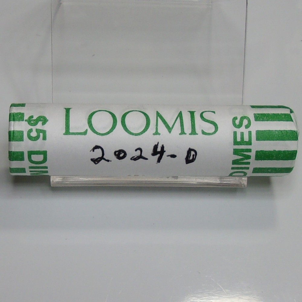 2024 D Roosevelt Dime Brilliant Uncirculated Roll of 50 Coins 