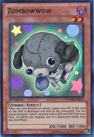 Zombowwow NUMH-EN014 Super Rare 1st Ed Mod Played Yugioh Card