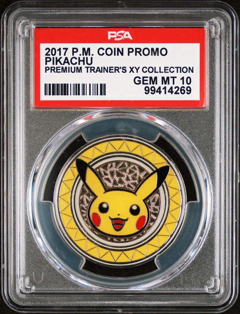 Pikachu PSA 10 Metal Coin 2017 Pokemon Premium Trainer's XY Collection
