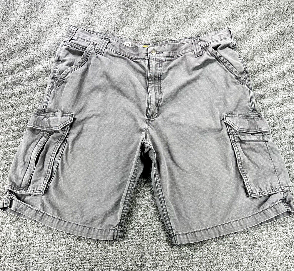 Carhartt Cargo Shorts Men's 40 Gray Force Ripstop Relaxed Fit Work
