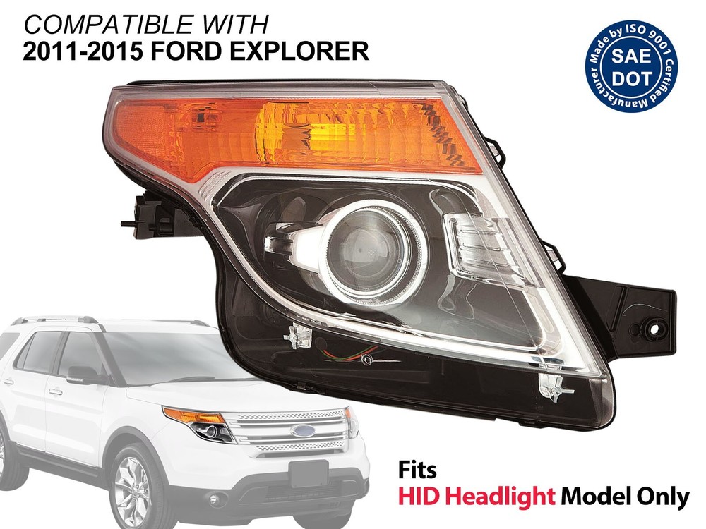 HID Head Lamp fits 2011 - 2015 Ford Explorer Passenger Right Side BB5Z13008U