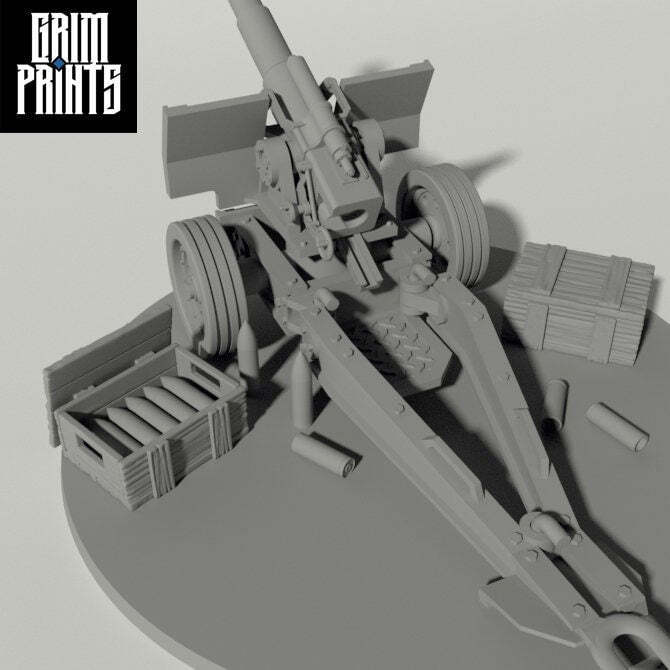 Grim Field Artillery proxy for Grimdark tabletop wargaming
