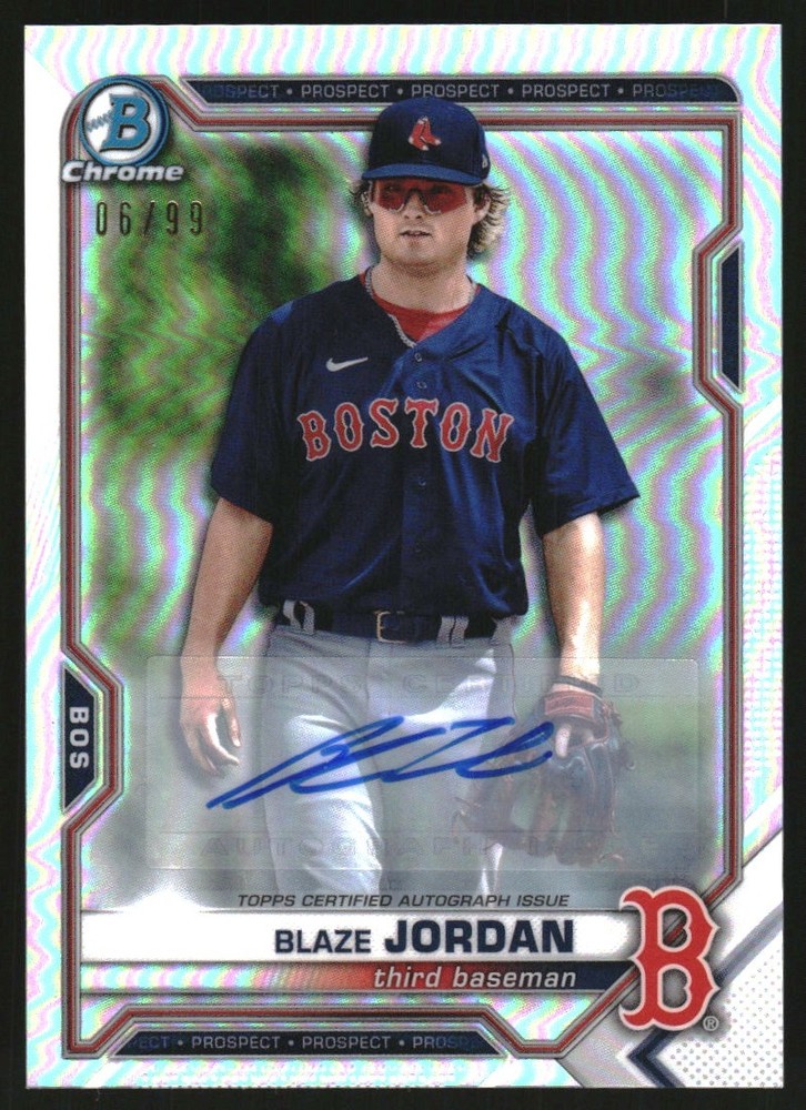2021 Bowman Chrome Draft Blaze Jordan Image Variation Auto #BDC182 /99