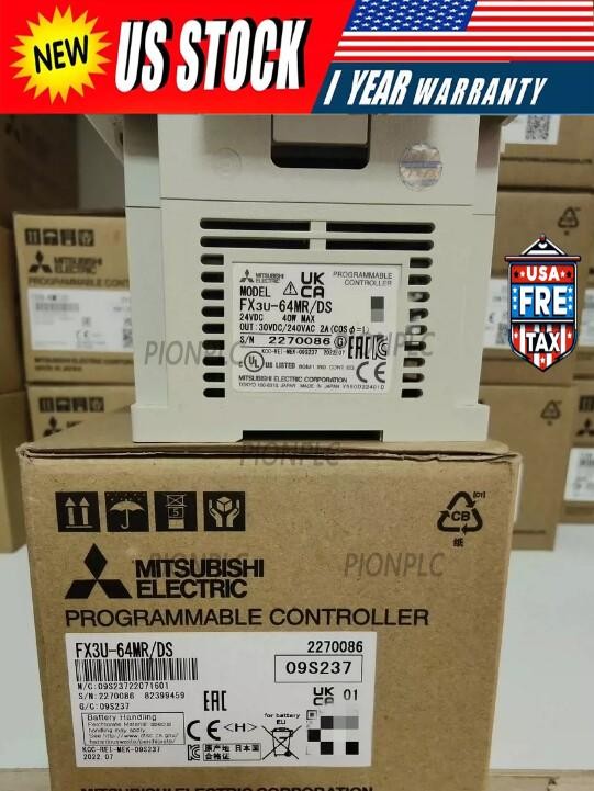 New Mitsubishi FX3U-64MR/DS PLC Module FX3U-64MR-DS US Free TAX