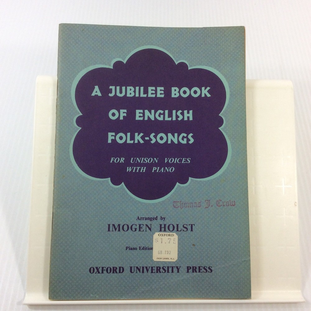 A Jubilee Book of English Folk Songs Imogen Holst Music Songbook Unison