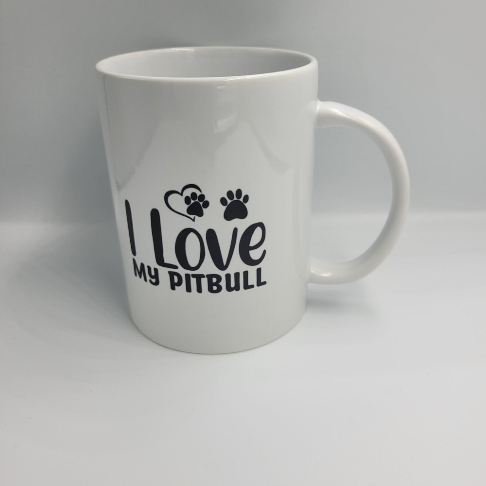 I Love My Pitbull Mug - Dog Lover Coffee Cup - Pitbull Dad Mom Gift