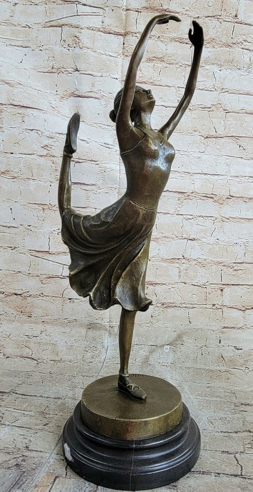 Ballerina Bronze Art Nouveau Deco Statue Figurine Home Decor  