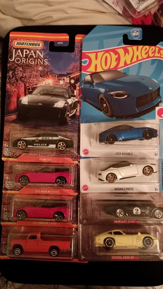 Matchbox Japan Origins And Hot wheels Nissan Z Lot, Fairlady 2000, Toyota 2000gt