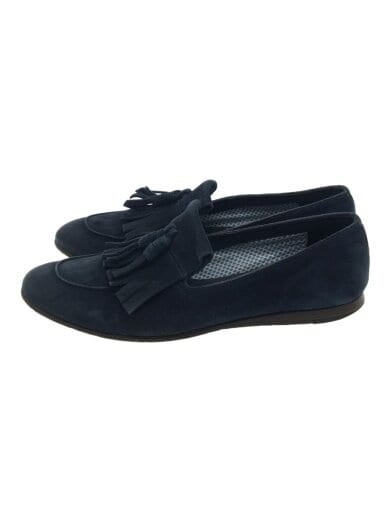 Prada Navy Suede Tassel Loafers Size UK9 Style GMM83