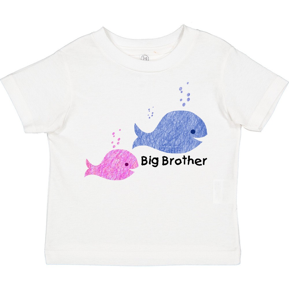 Inktastic Big Brother With Lil' Sister Toddler T-Shirt Whales Whale Siblings Kid