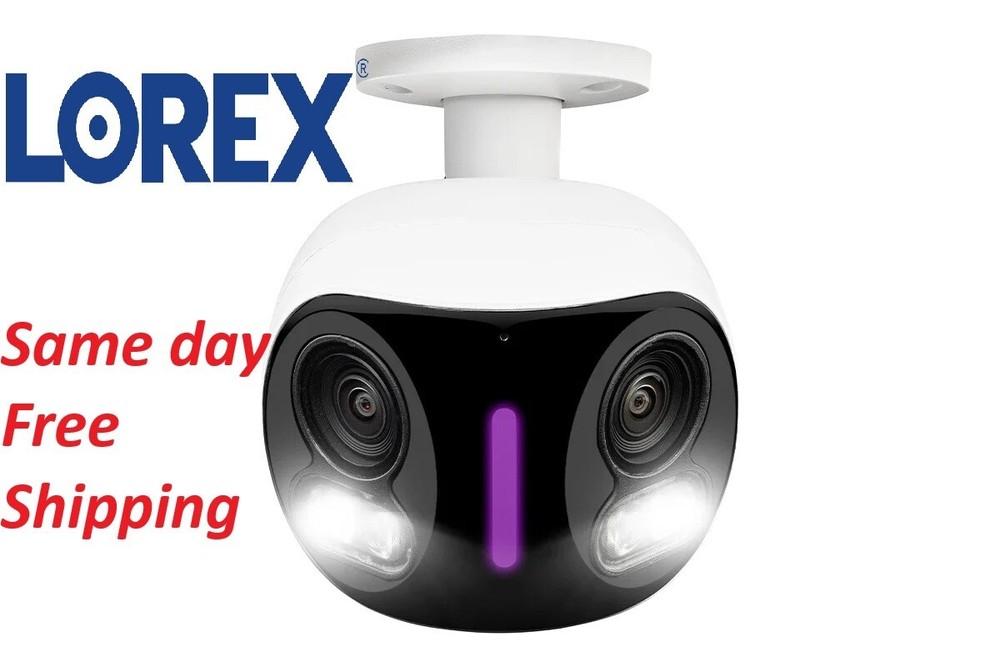 Lorex W891UAD-E 4K Dual-Lens Wi-Fi Security Camera with Smart Detection