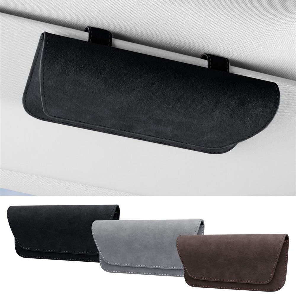 Universal Car Sun Visor Clip Mount Eye Glasses Case Storage Holder Tray Box