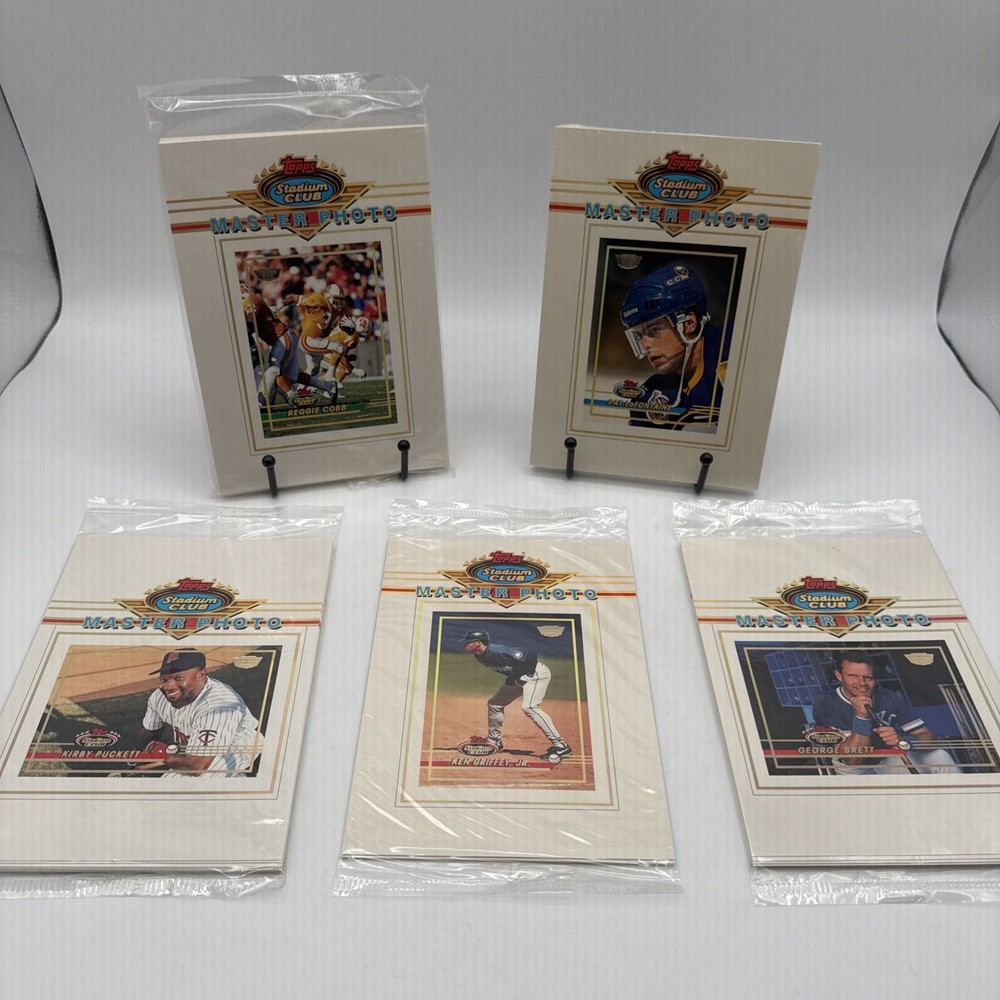 1993 Topps Stadium Club Master 5x7 Photo Packs (5). Baseball, Football, Hockey!
