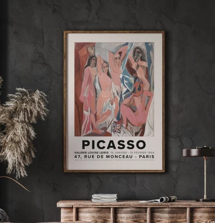 Pablo Picasso Print, Les Demoiselles d'Avignon, Cubism Art, Le Cubisme Poster