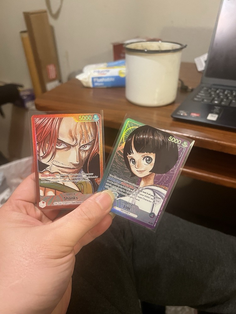 One Piece Card Game Shanks & Kiku 2 Cards leader