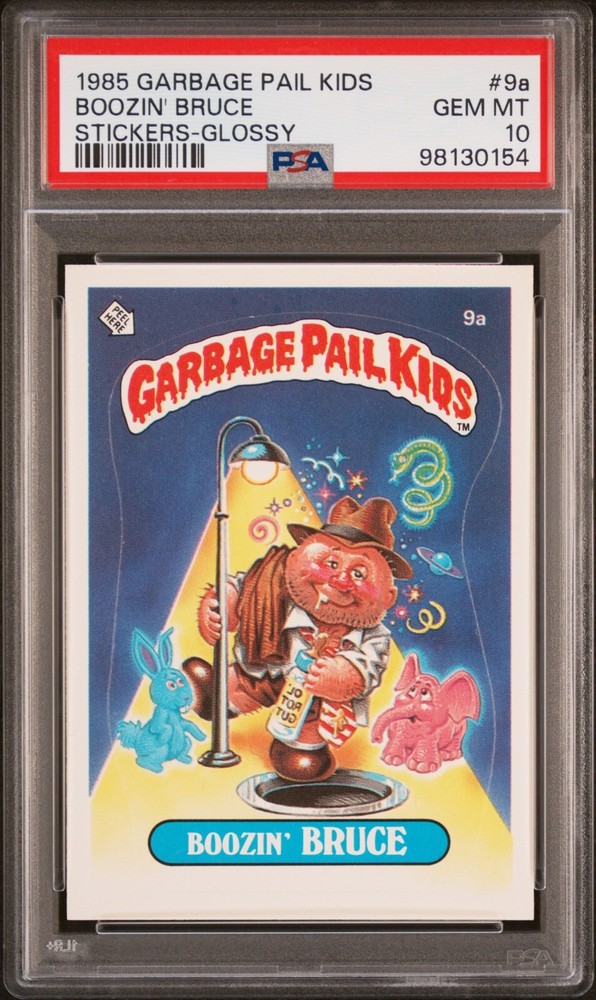 1985 Topps OS1 Garbage Pail Kids 1st Series 1 BOOZIN BRUCE 9a GLOSSY PSA 10 GEM