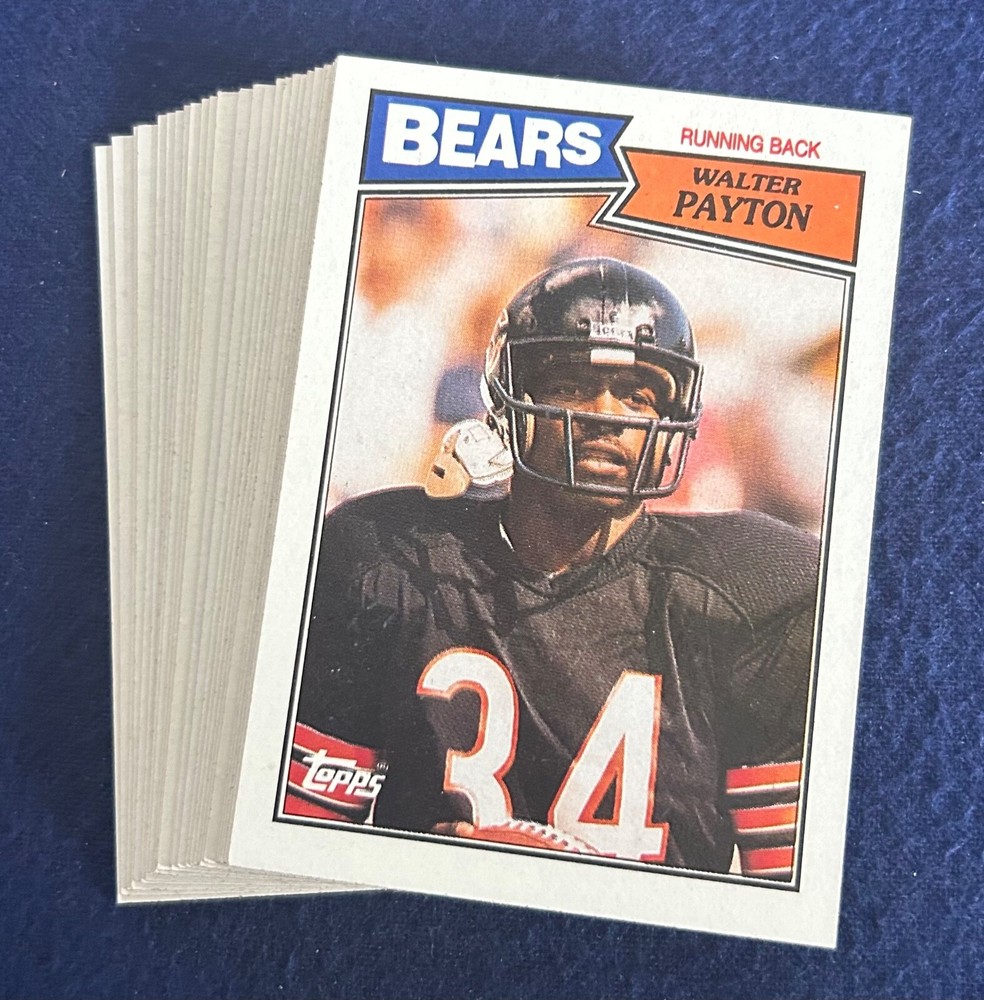 SHARP PACK FRESH LOT OF 27 1987 TOPPS #46  WALTER PAYTON  HOF LAST REGULAR CARD