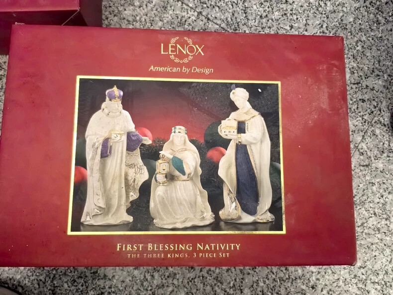 Lenox First Blessing Nativity Three Kings Figurine Set of 3