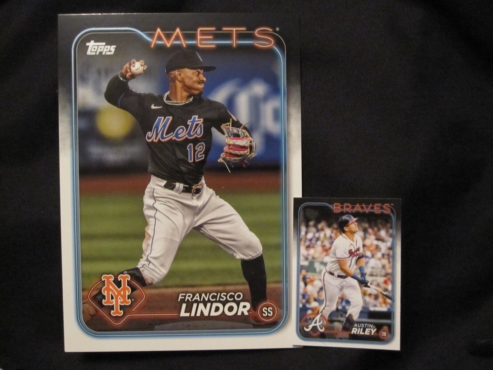 2024 Topps Series 2 Francisco Lindor Oversized Card with Mets Companion