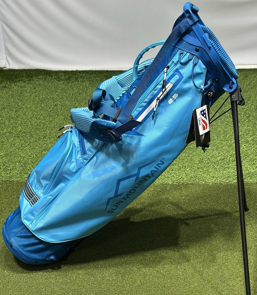 Sun Mountain 2.5+ Plus Lightweight 4-Way Stand Carry Golf Bag - Surf/River NEW!