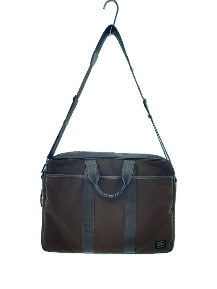 Porter Briefcase Nylon Brown 30.5x41.5cm Used