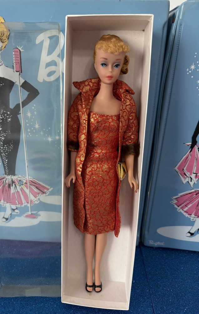 vintage barbie ponytail 4 1960 Red Gold Clothes