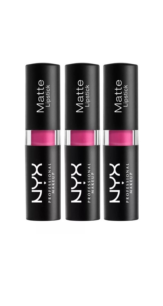 NYX Professional Makeup Matte Lipstick MLS17 Sweet Pink-3 Pack!