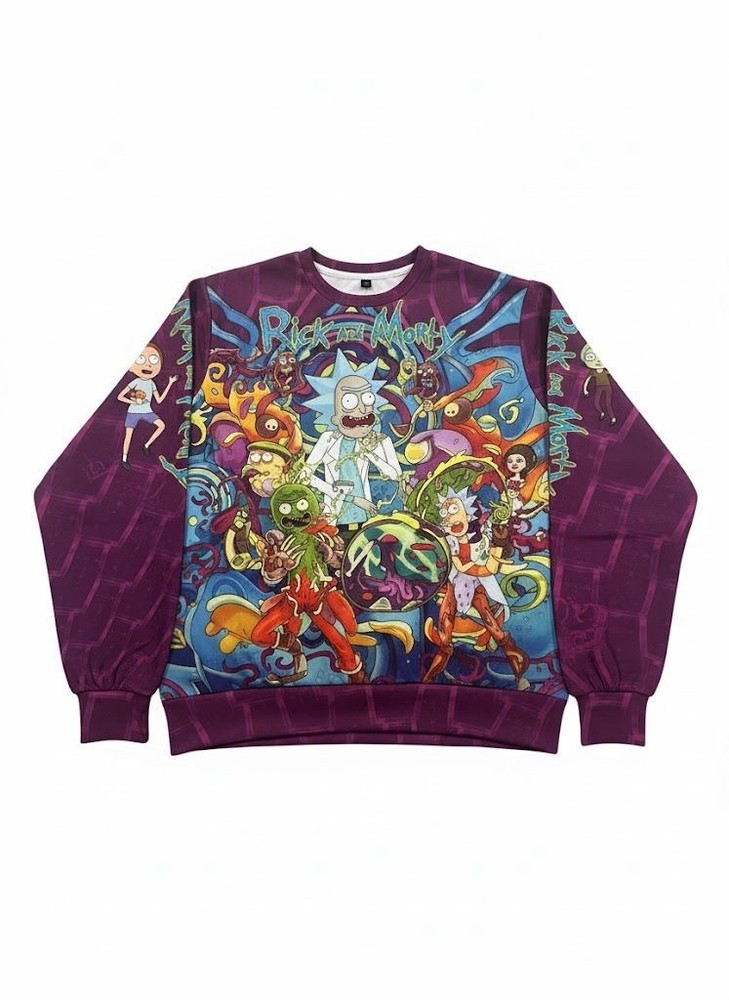 Rick And Morty Graphic Sweatshirt (UNBRANDED) - Size: MEDIUM