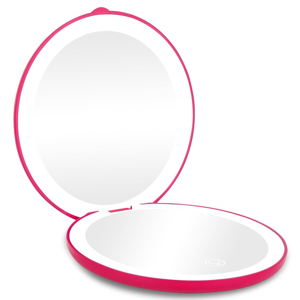 Fabuday 1x 30x LED Lighted Foldable Travel Makeup Mirror Compact & Portable