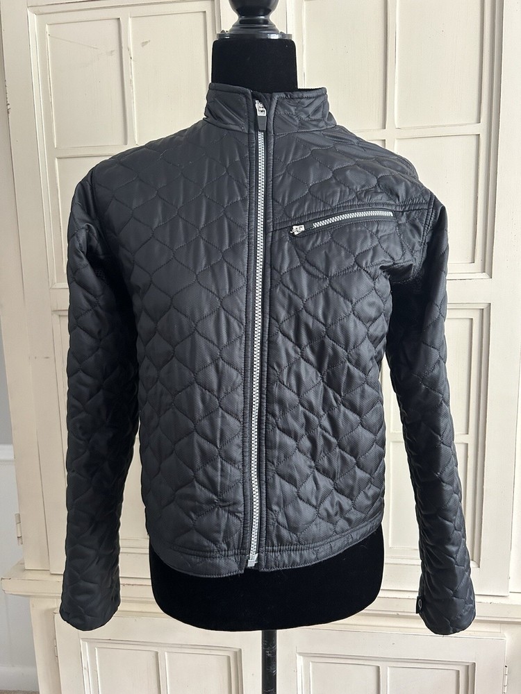 Obermeyer Black Lined Ski Jacket with Vent Under Arm Pockets Size 4 St 44100
