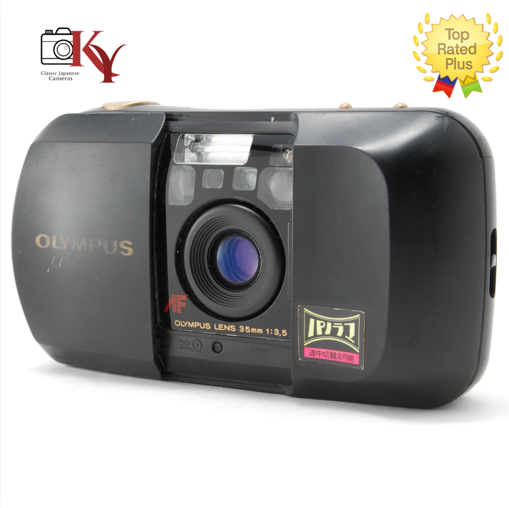 ⏯️ [NEAR MINT] Olympus μ mju Panorama black Point & Shoot Film Camera From JAPAN
