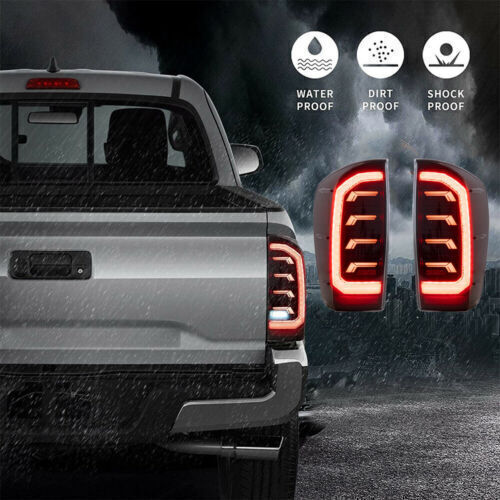 LED Smoked Clear Sequential Tail Lights for 2016-2021 Toyota Tacoma