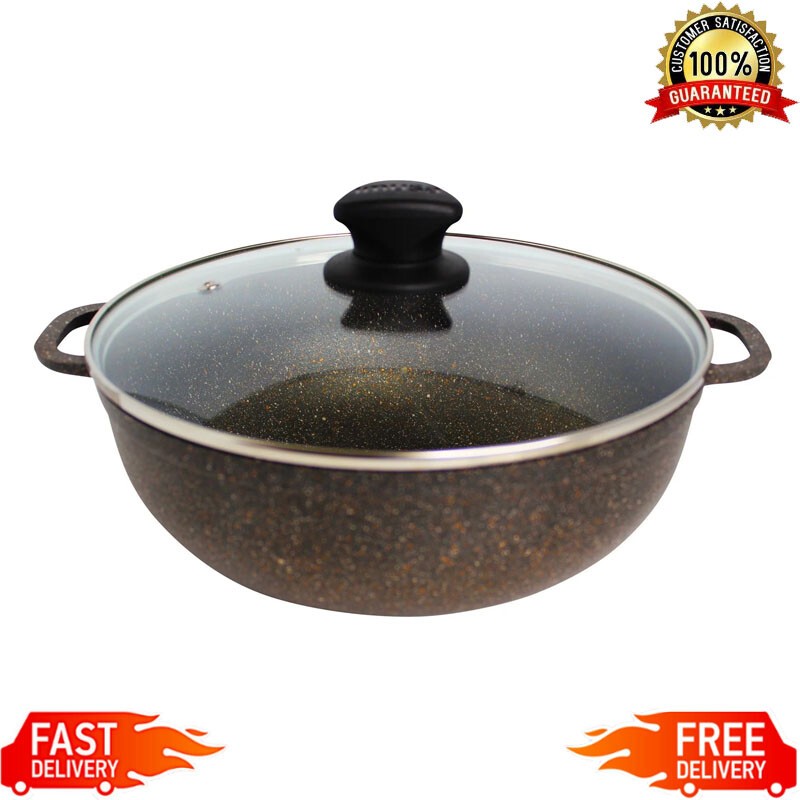 3.5Qt Nonstick Dutch Oven Stockpot with Glass Lid Oven Safe for Cooking Baking