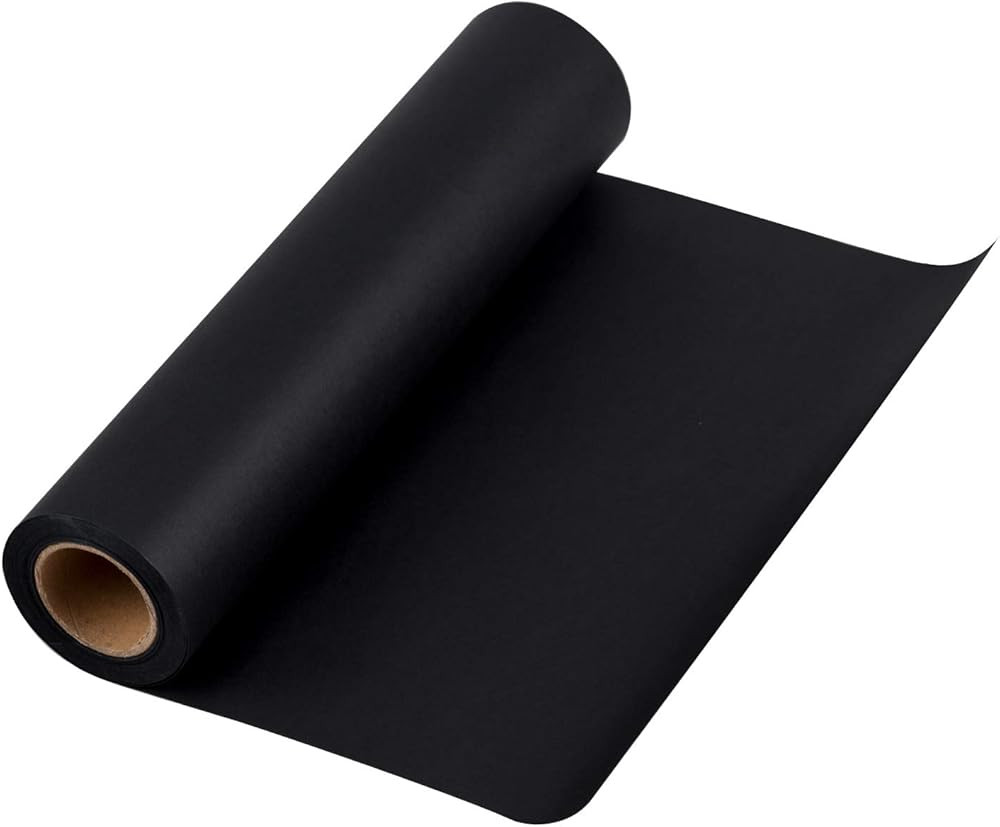 RUSPEPA Black Kraft Paper Roll - 12 inches x 100 feet - Recyclable Paper Perf...