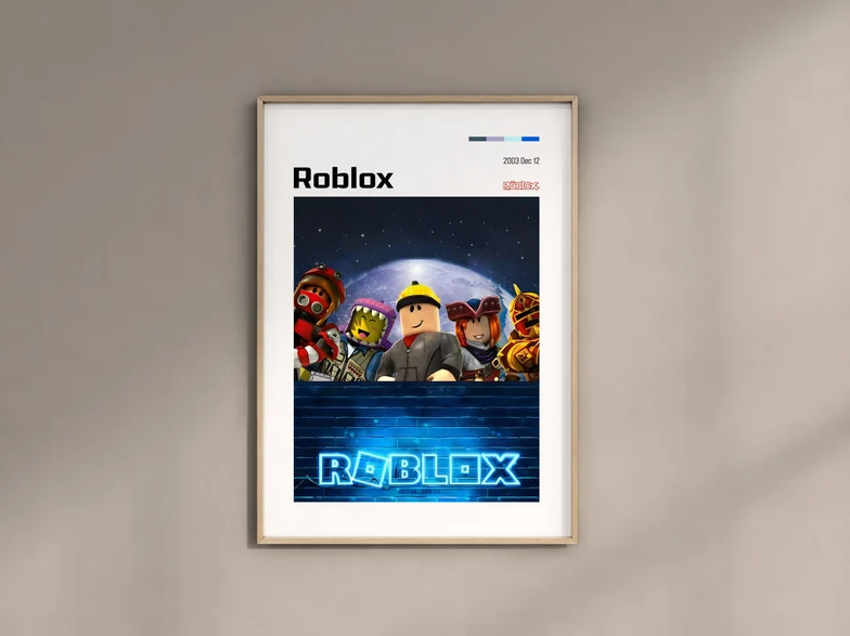 Roblox Poster Gaming Room Poster Print Game Video Games Digital Poster Clipart