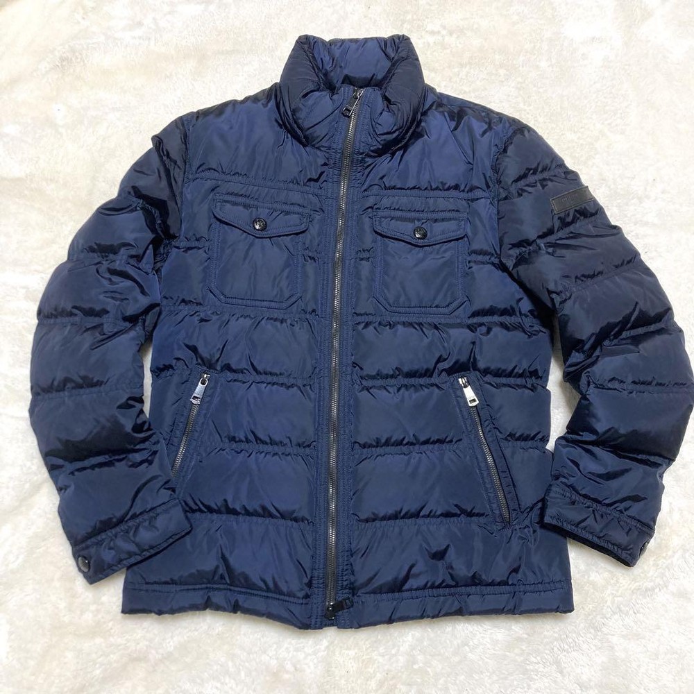 Burberry Black Label late model down jacket Silver Goose L F/S from Japan