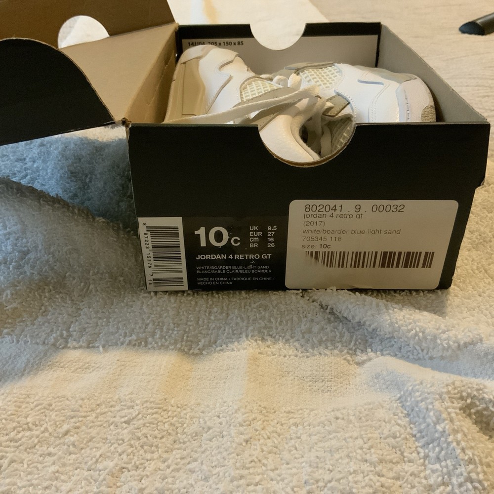 Air Jordan Retro 4 Kids Size 10c Sneakers