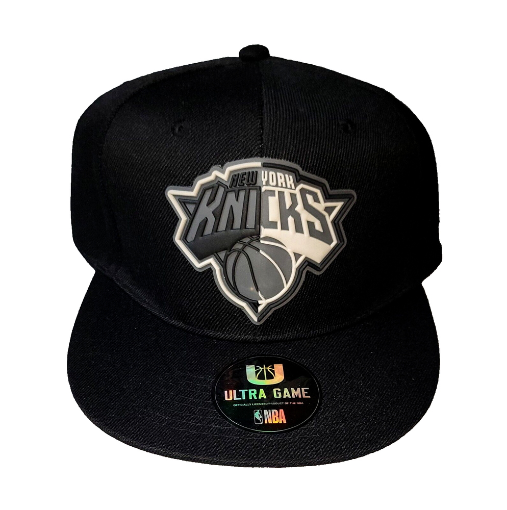 NWT - NY Knicks Big Logo Black/White Ying Yang Ultra Game NBA Snapback Hat Cap