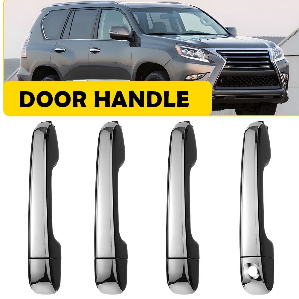 Black+chrome 4Pcs Front+Rear Exterior Door For Handles 2010-2021 Lexus GX460 USA