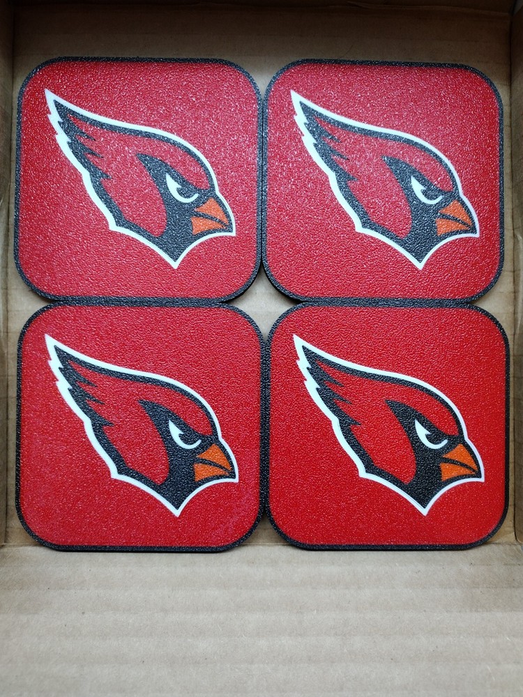 ARIZONIA CARDINALS NFL DRINK COASTERS FOOTBALL 3.5
