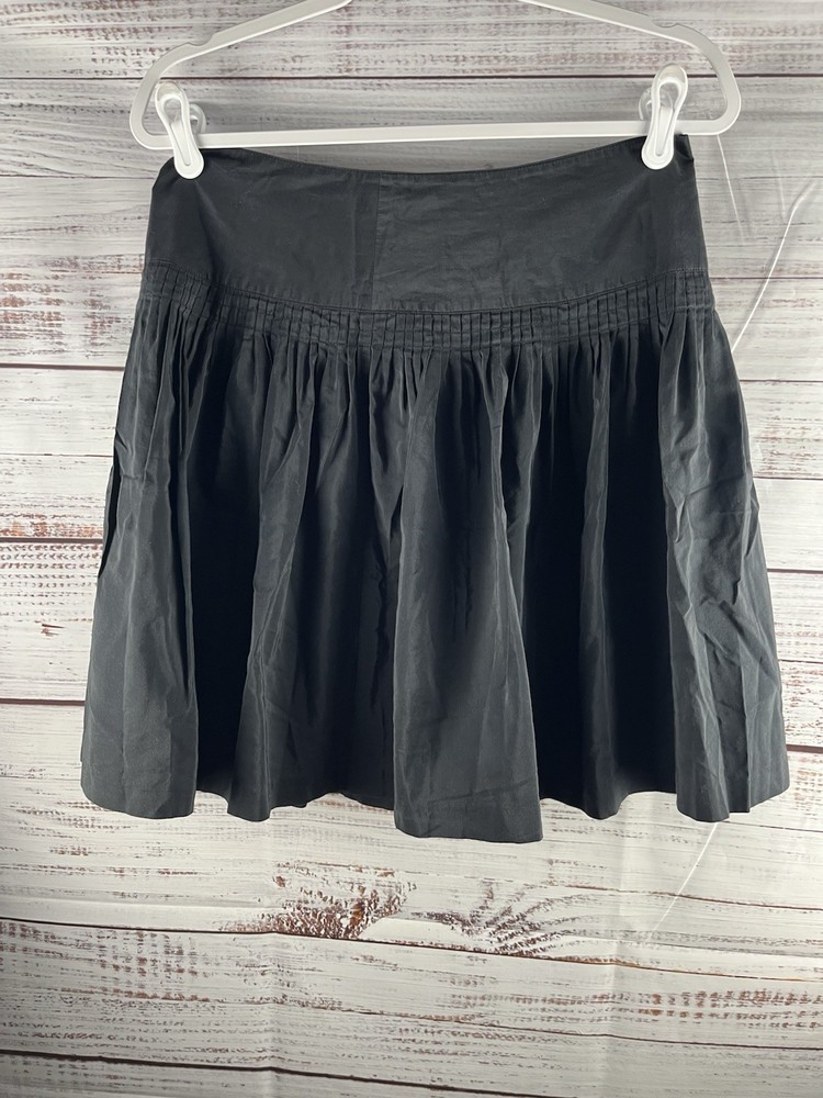 GAP Skirt Women’s 4 Silk Blend Black Zipper Pleated Lined