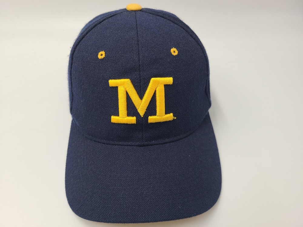 University of Michigan Wolverines Zephyr Fitted 7 Hat Cap Wool Blend NCAA Blue