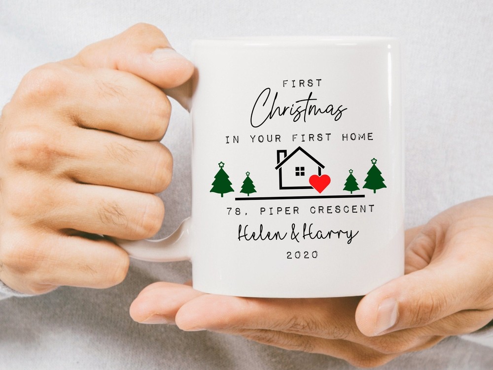 First Home Personalised Christmas Mug Custom New Home Xmas Mug New Home